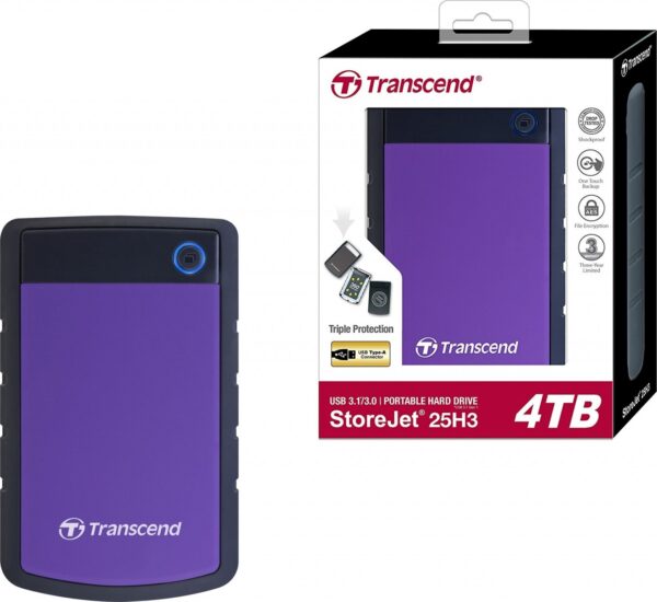 Transcend 4TB StoreJet 25H3 External Hard Drive